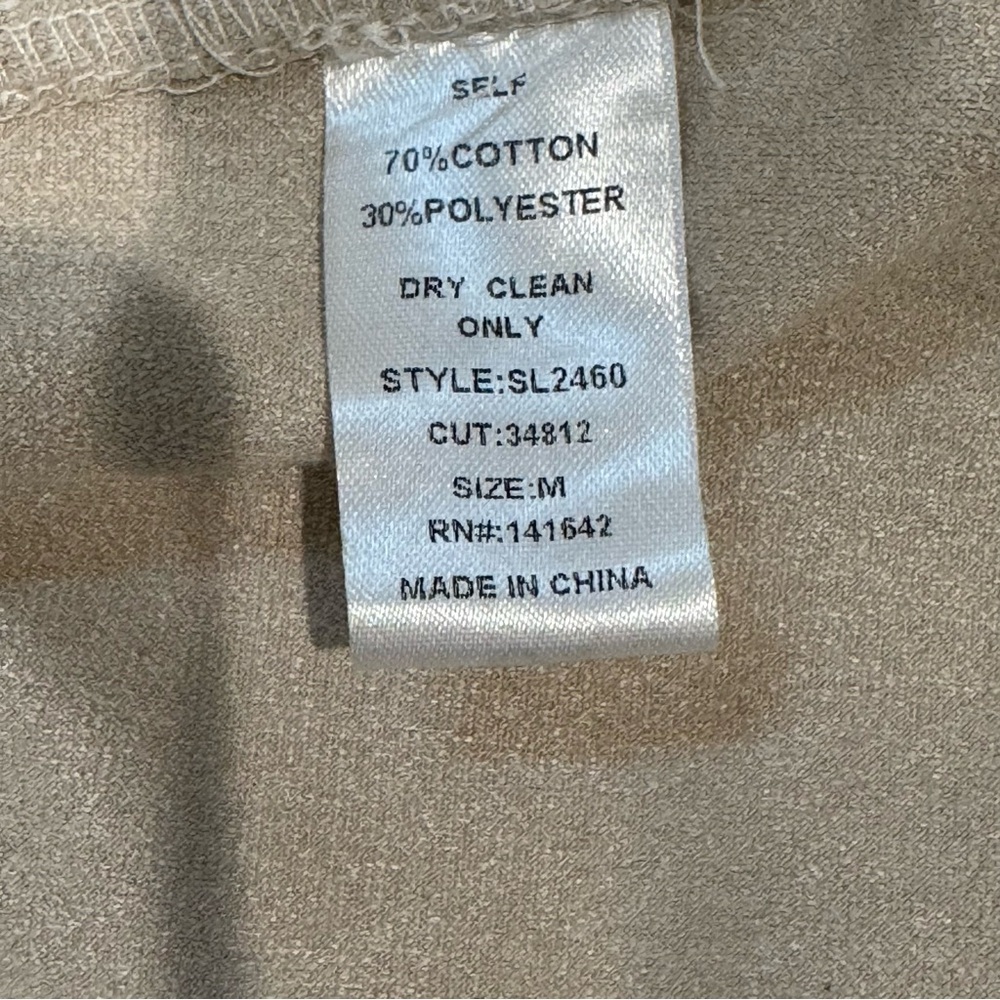 She + Sky Faux Suede Lace-Up Mini Skirt Natural Beige Tan Size M NWT $40 Boho - Picture 7 of 7